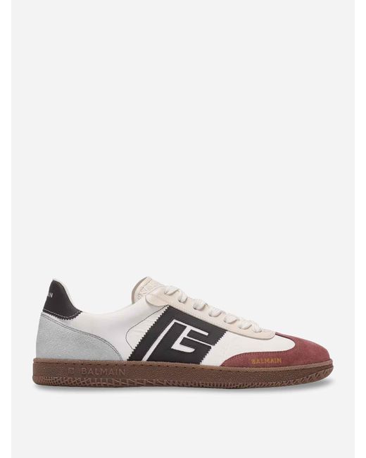 Balmain White Swan Sneakers for men