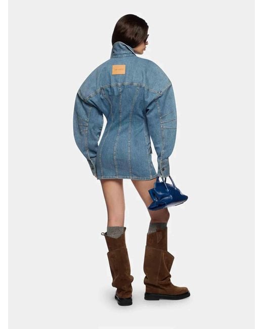 The Attico Blue Denim Mini Dress