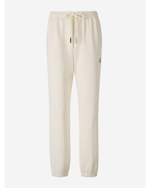 Joggers Algodón Moncler de color Natural