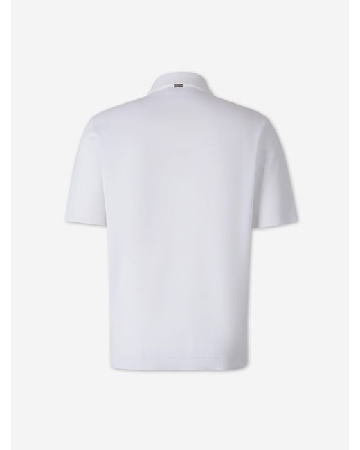 Herno White Polo Punto for men