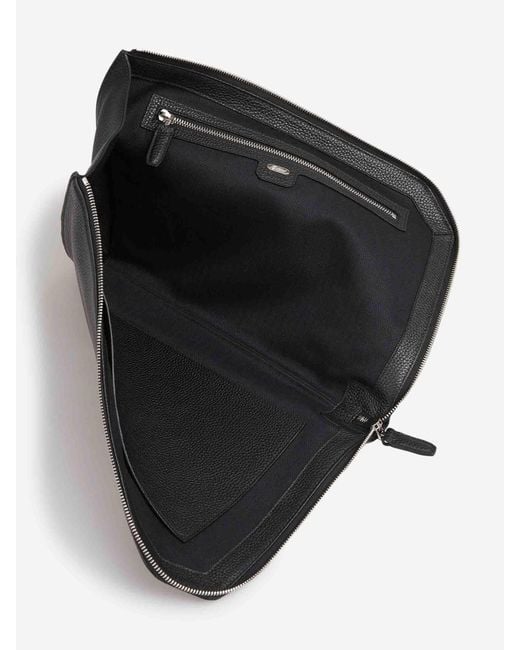 Brioni Black Leather Document Holder for men