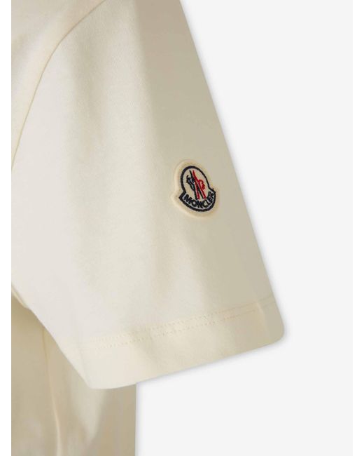 T-Shirt En Coton Moncler en coloris White