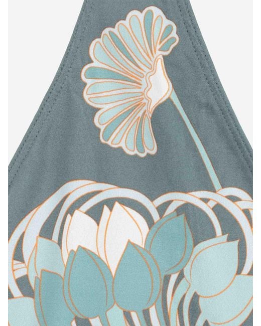 LaDoubleJ Blue Printed Swimsuit
