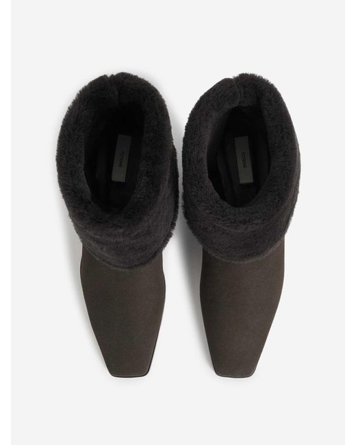 Totême Black Foldable Leather Boots