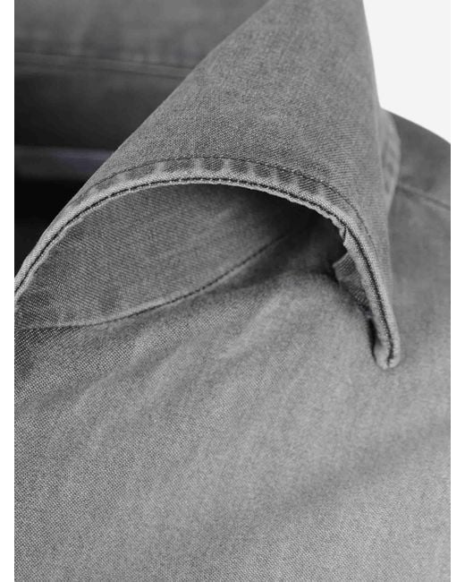 Santa Eulalia Gray Long Sleeve Shirt for men