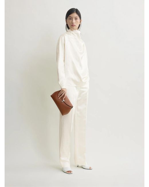Totême  Brown T-Lock Clutch Bag