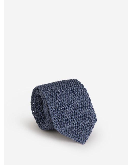 Tom Ford Blue Silk Knitted Tie Light for men