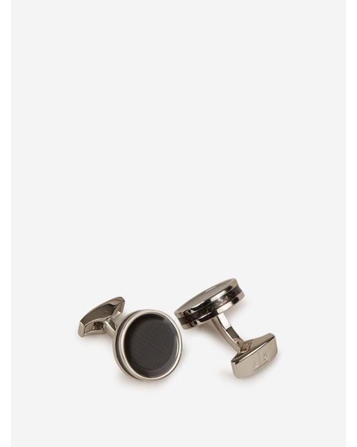 Tateossian Black Tablet Ice Cufflinks for men