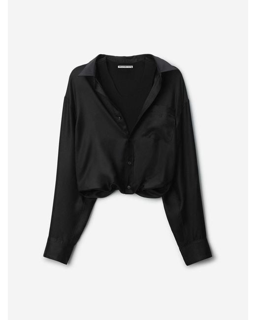 Alexander Wang Black Layered Top Shirt