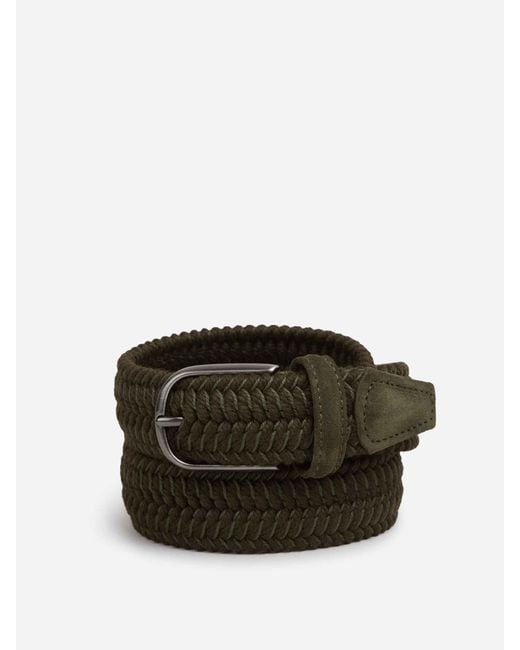 Santa Eulalia Black Braided Belt for men