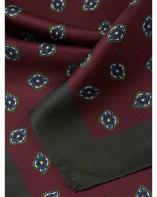 Santa Eulalia Purple Printed Scarf for men