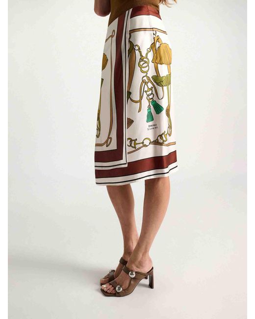 Falda Midi Estampada Dorothee Schumacher de color White