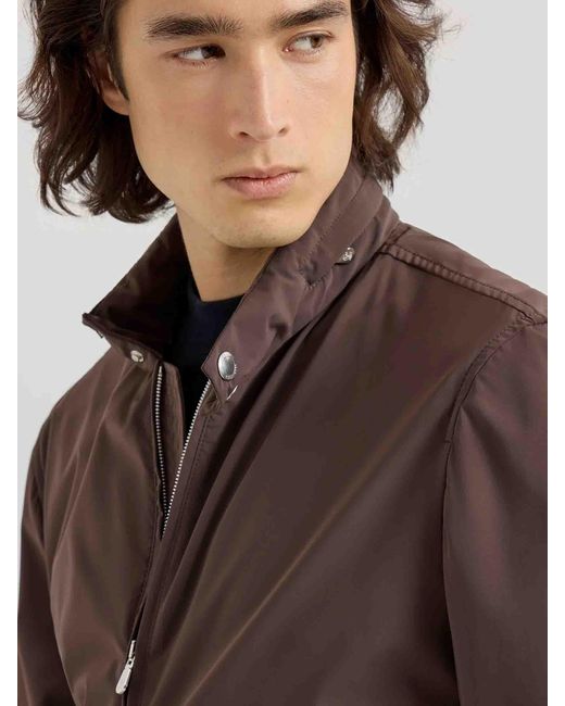 Brunello Cucinelli Brown Nylon Technical Jacket for men