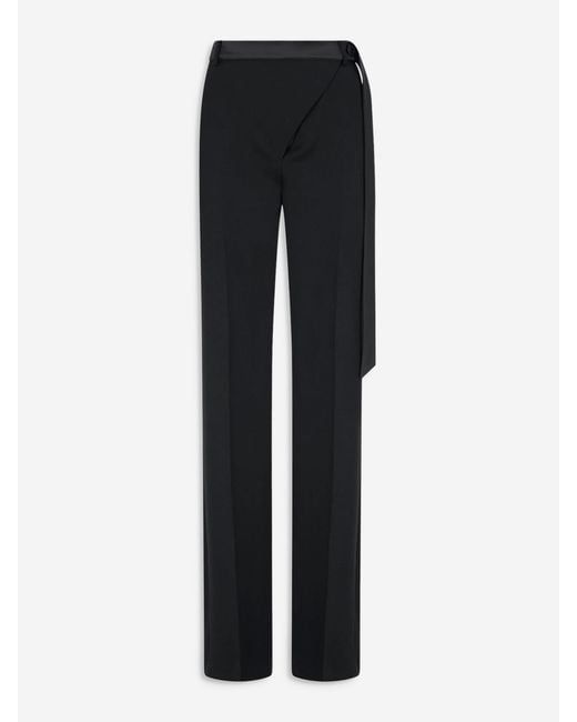 The Attico Black Wool Dressy Trousers