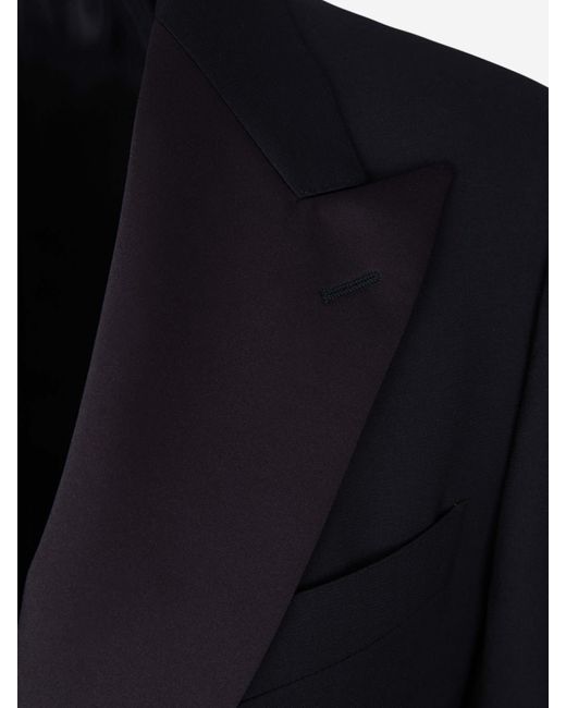 Canali Blue Tuxedo Capri Wool for men