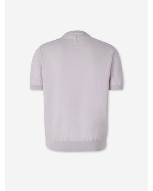 Canali Purple Knit T-Shirt for men