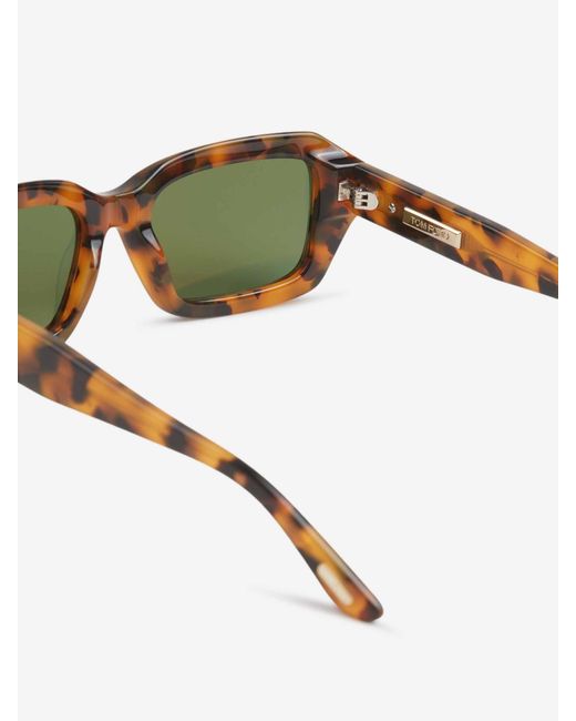 Tom Ford Green Rectangular Sunglasses