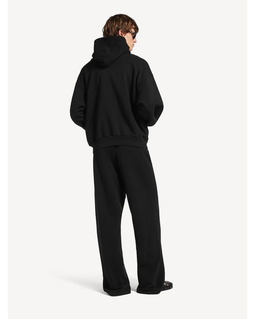 Balenciaga Black Cotton Logo Joggers for men
