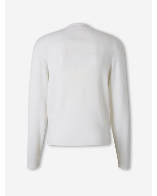 Jacquemus White Crew Neck Sweater for men