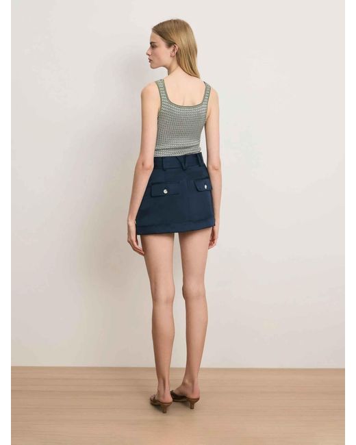 Veronica Beard Blue Felina Skort
