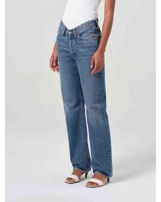 Agolde Blue Kelly V-Waist Jeans