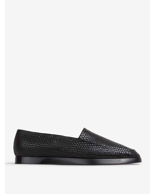 Fear Of God Black Moccasins Snakeskin Embossed for men