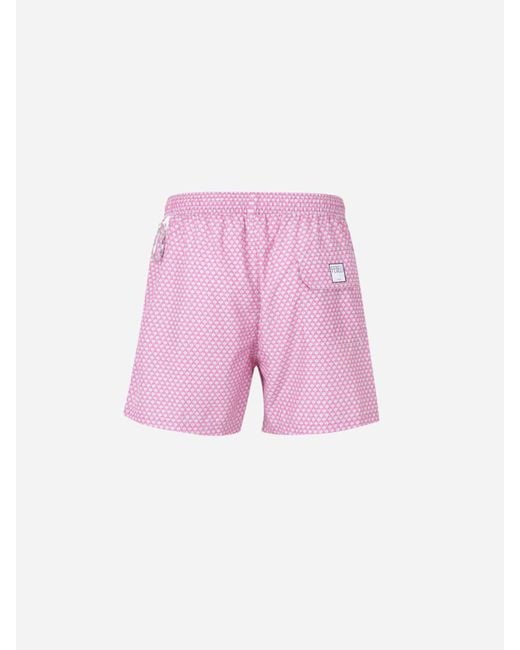 Fedeli Bañador Estampado Medusas in Pink für Herren
