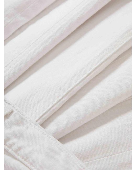 Veronica Beard White Wide Flared Jeans