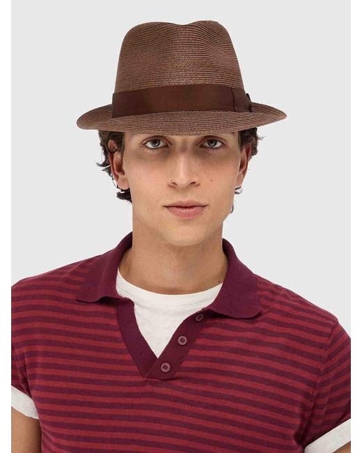 Borsalino Brown Jules Hemp Hat for men