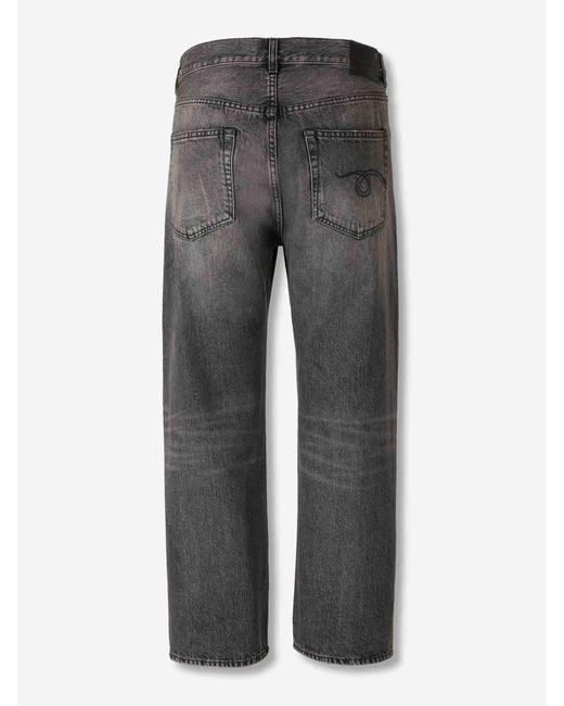 R13 Gray Straight Jeans