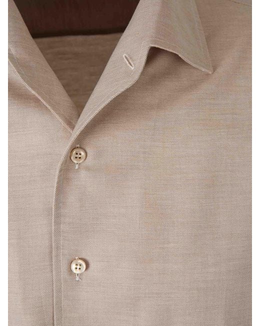 Brioni Natural Plain Marcellino Shirt for men