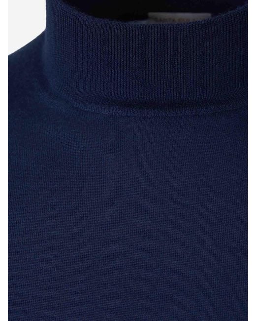 Santa Eulalia Blue Thin Turtleneck Sweater for men