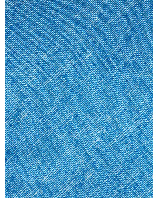 Corbata Jaspeada Seda Santa Eulalia de hombre de color Blue