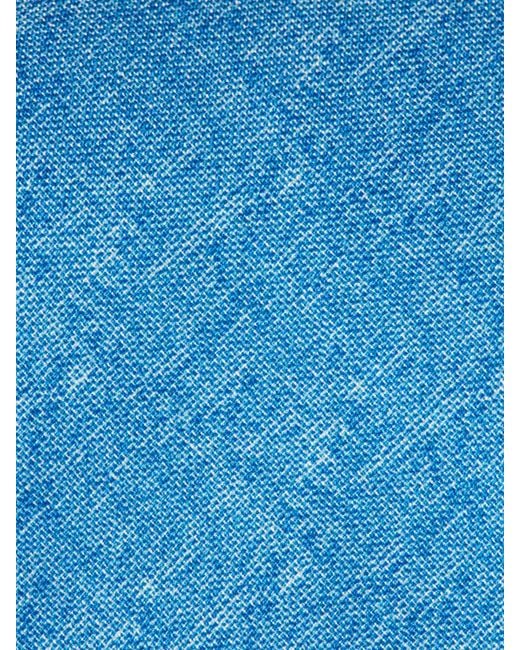 Santa Eulalia Blue Silk Mottled Tie for men