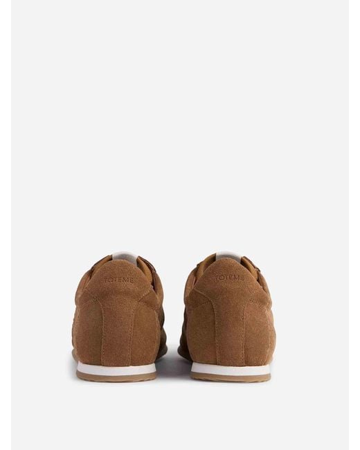 Totême Brown Leather Sports Shoes
