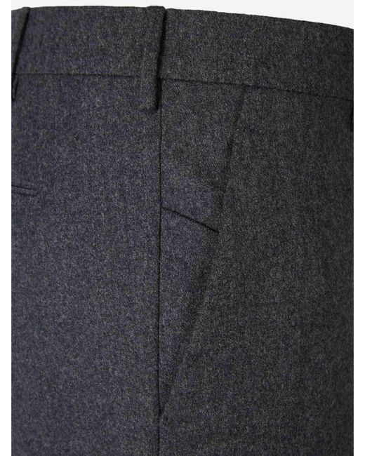 Berwich Blue Wool Dress Trousers for men