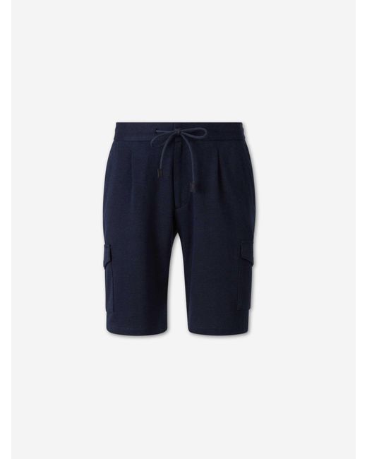 Gran Sasso Blue Plain Bermuda Shorts for men