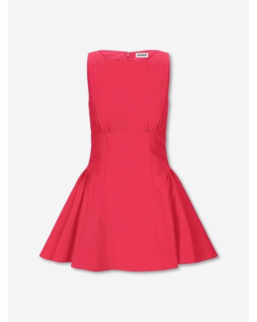 Staud Red Gwen Mini Dress