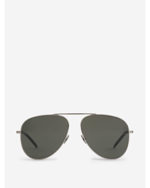 Occhiali Da Sole Da Aviatore di Saint Laurent in Gray