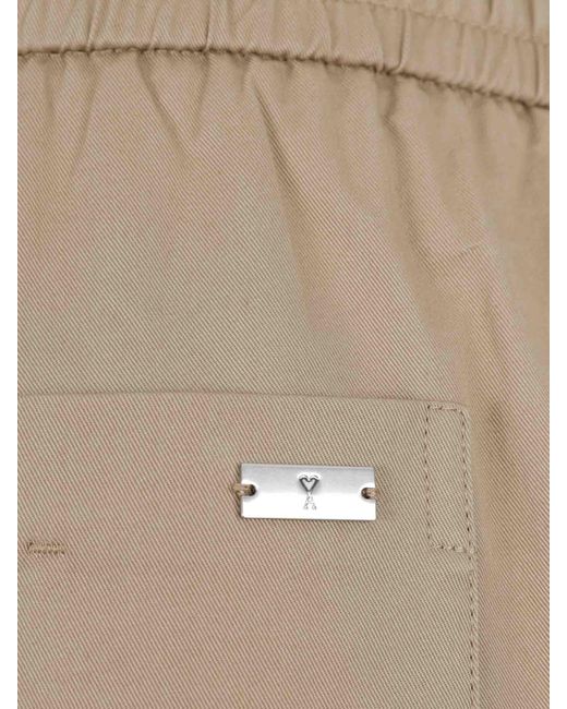 AMI Natural Wide Leg Trousers for men
