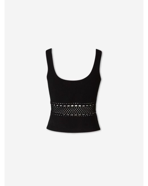 Jonathan Simkhai Black Openwork Tank Top