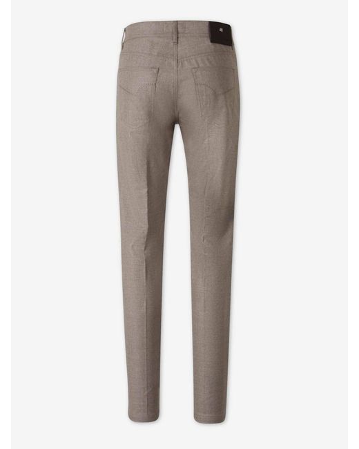 Marco Pescarolo Gray Cashmere Straight Trousers for men