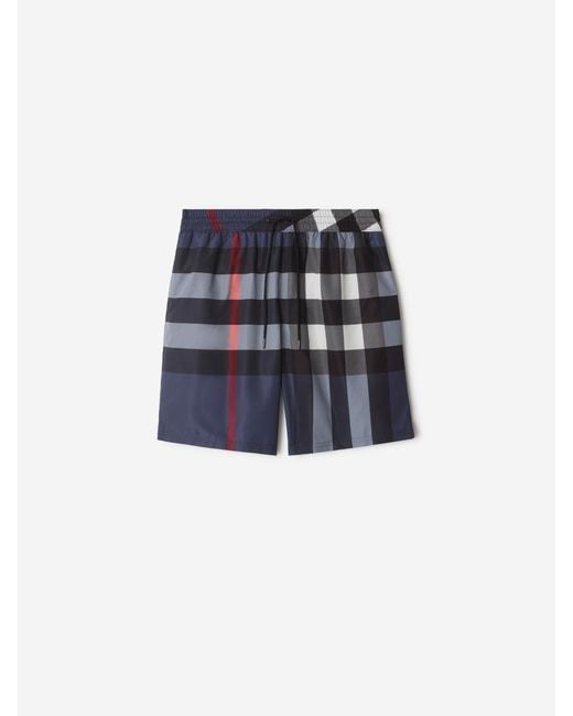 Burberry Blue Check Swimsuit for men
