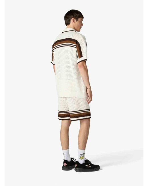 Casablanca White Knit Shirt for men