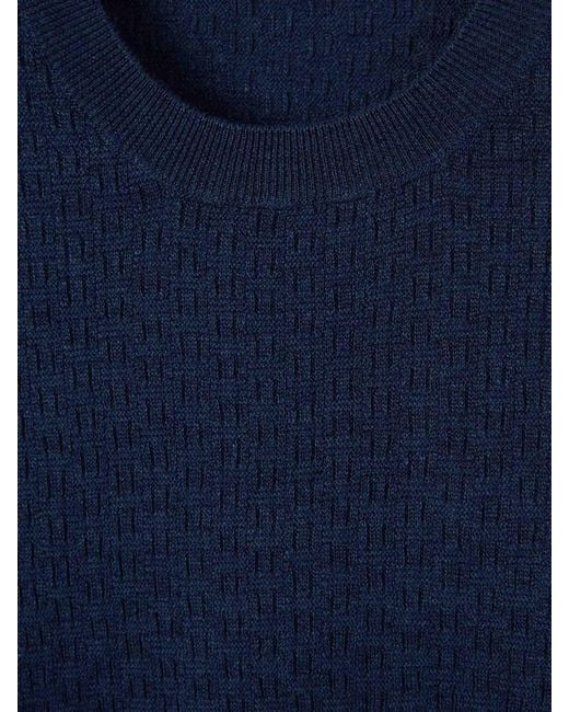 Santa Eulalia Blue Round Neck T-Shirt for men