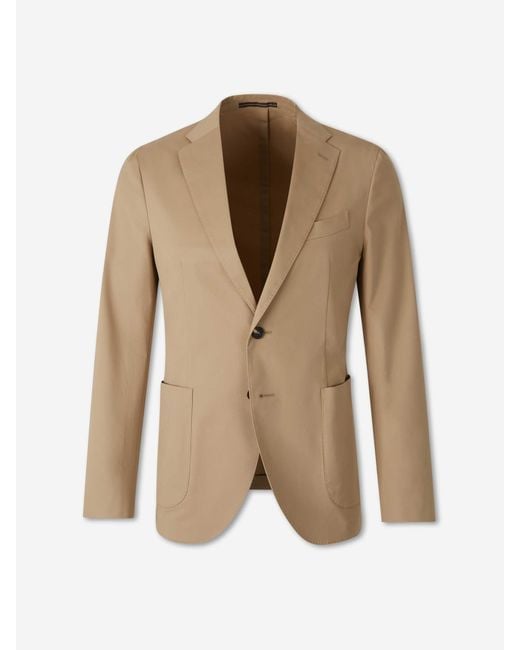 Incotex Natural Blazer Straight Cotton for men