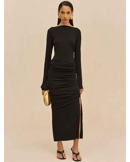 Cult Gaia Black Dany Midi Skirt