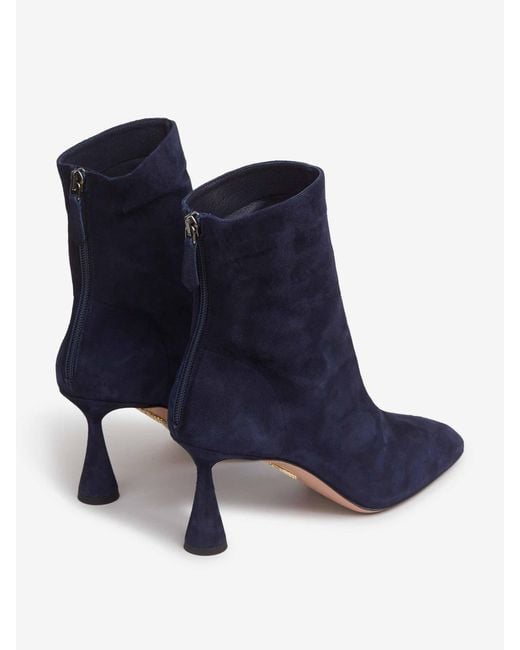 Aquazzura Blue Amore Bootie 75 Ankle Boots