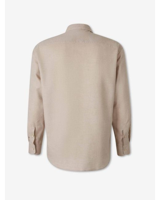 Brioni Natural Plain Marcellino Shirt for men