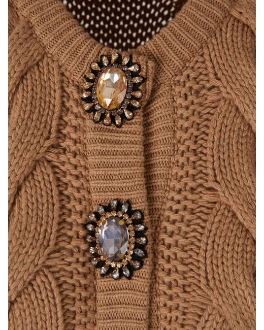LaDoubleJ Brown Button-Up Knit Sweater